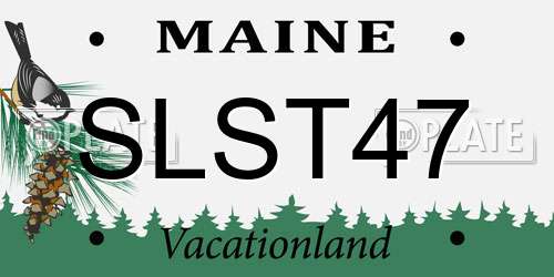 SLST47 Maine License Plate
