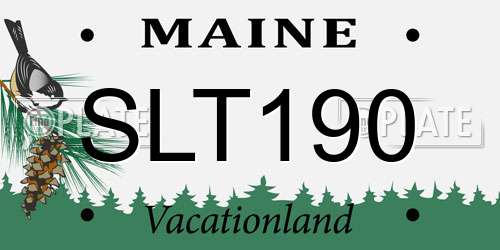 SLT190 Maine License Plate