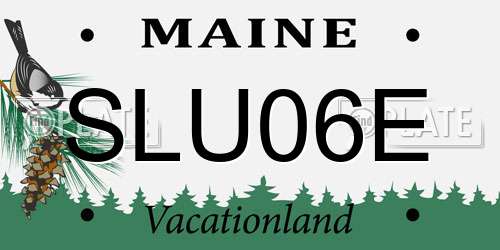 SLU06E Maine License Plate