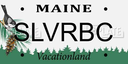 SLVRBC Maine License Plate