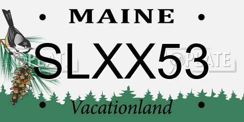 SLXX53 Maine License Plate