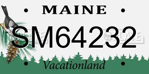 SM64232 Maine License Plate
