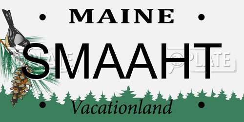 SMAAHT Maine License Plate
