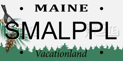 SMALPPL Maine License Plate