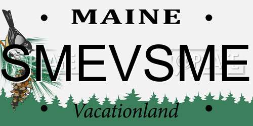 SMEVSME Maine License Plate