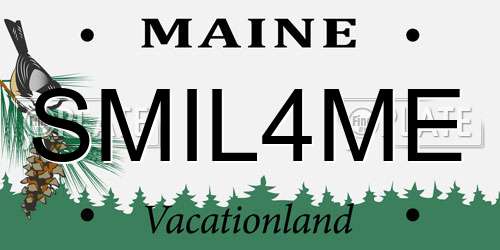 SMIL4ME Maine License Plate