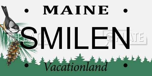 SMILEN Maine License Plate