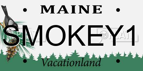 SMOKEY1 Maine License Plate