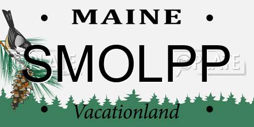 SMOLPP Maine License Plate