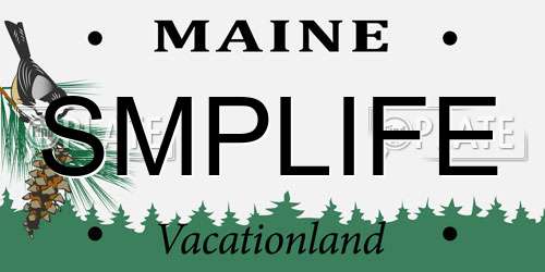 SMPLIFE Maine License Plate