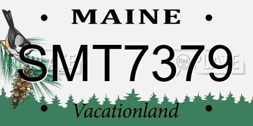 SMT7379 Maine License Plate