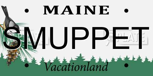 SMUPPET Maine License Plate