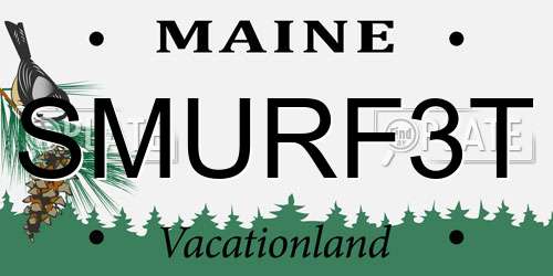 SMURF3T Maine License Plate