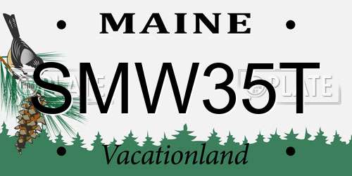 SMW35T Maine License Plate
