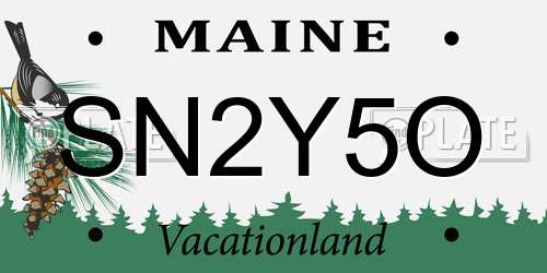 SN2Y5O Maine License Plate