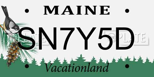 SN7Y5D Maine License Plate