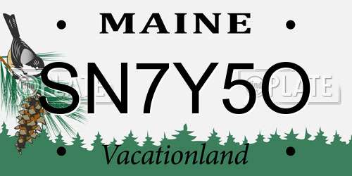 SN7Y5O Maine License Plate