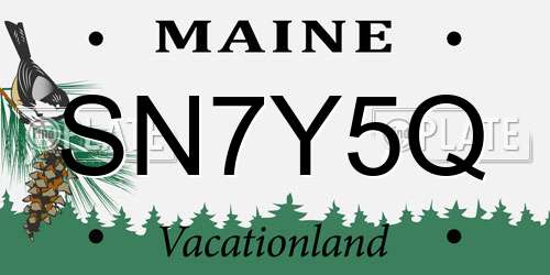 SN7Y5Q Maine License Plate