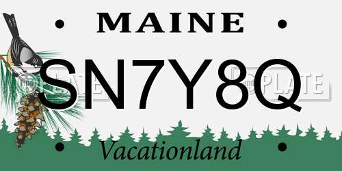 SN7Y8Q Maine License Plate