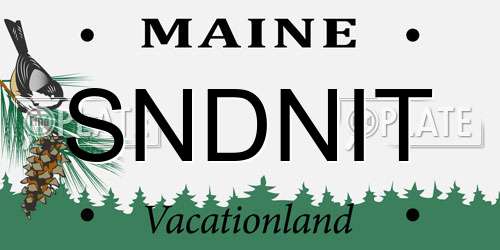 SNDNIT Maine License Plate