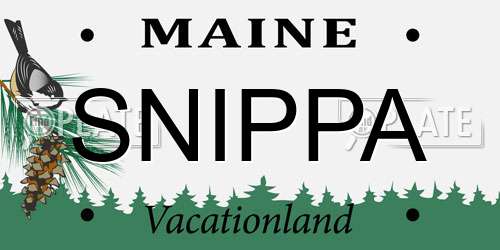 SNIPPA Maine License Plate