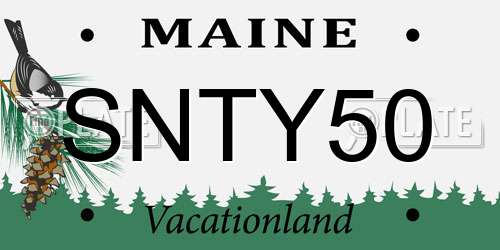SNTY50 Maine License Plate