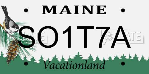 SO1T7A Maine License Plate
