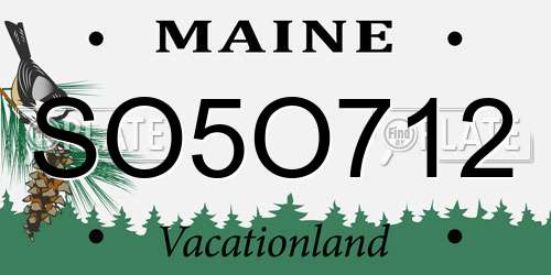 SO5O712 Maine License Plate