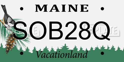SOB28Q Maine License Plate