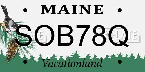 SOB78Q Maine License Plate