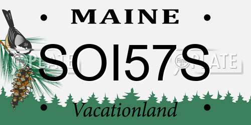 SOI57S Maine License Plate