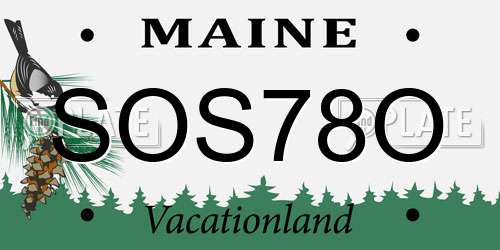 SOS78O Maine License Plate