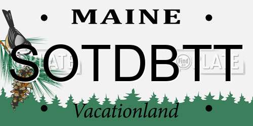 SOTDBTT Maine License Plate