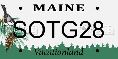 SOTG28 Maine License Plate