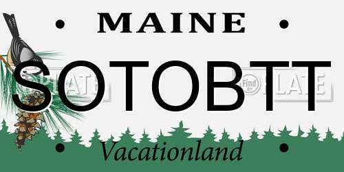 SOTOBTT Maine License Plate