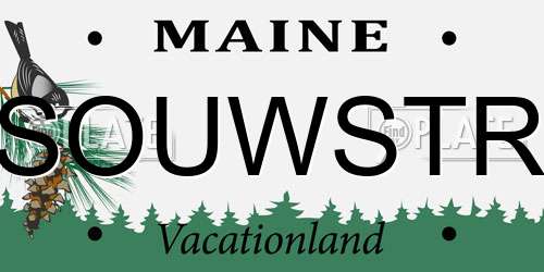 SOUWSTR Maine License Plate