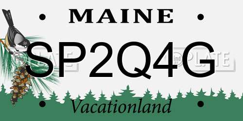 SP2Q4G Maine License Plate