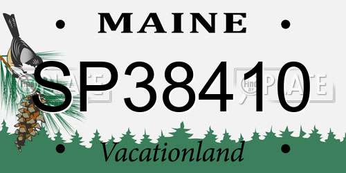 SP38410 Maine License Plate
