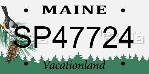 SP47724 Maine License Plate