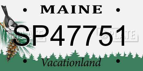 SP47751 Maine License Plate