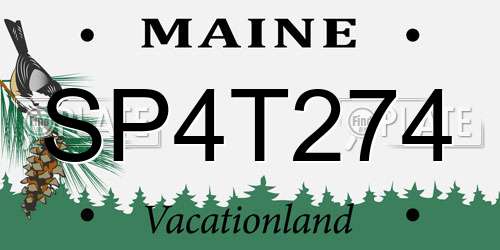 SP4T274 Maine License Plate