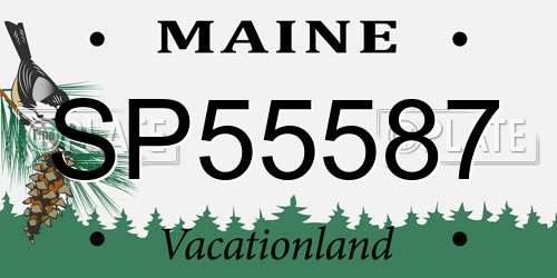 SP55587 Maine License Plate