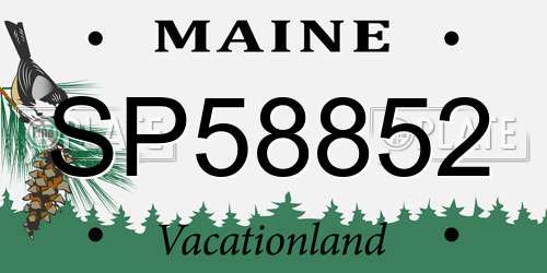 SP58852 Maine License Plate