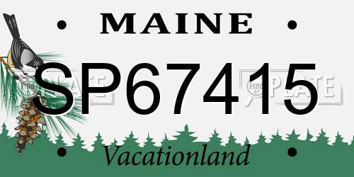 SP67415 Maine License Plate