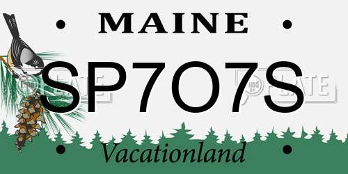 SP7O7S Maine License Plate
