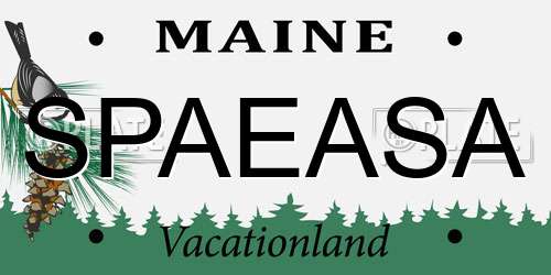 SPAEASA Maine License Plate