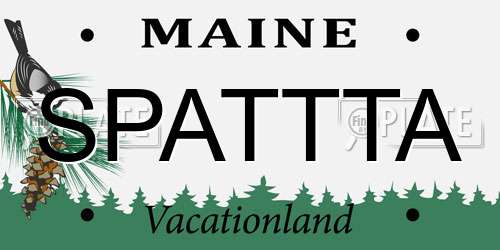 SPATTTA Maine License Plate
