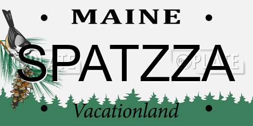 SPATZZA Maine License Plate