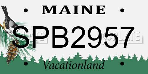 SPB2957 Maine License Plate