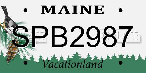 SPB2987 Maine License Plate